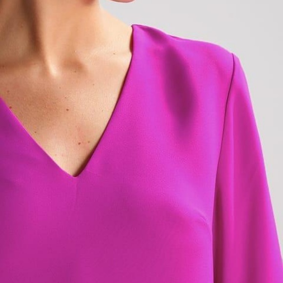 Banana Republic Bell-Sleeve Purple Magenta Dress - Picture 3 of 8